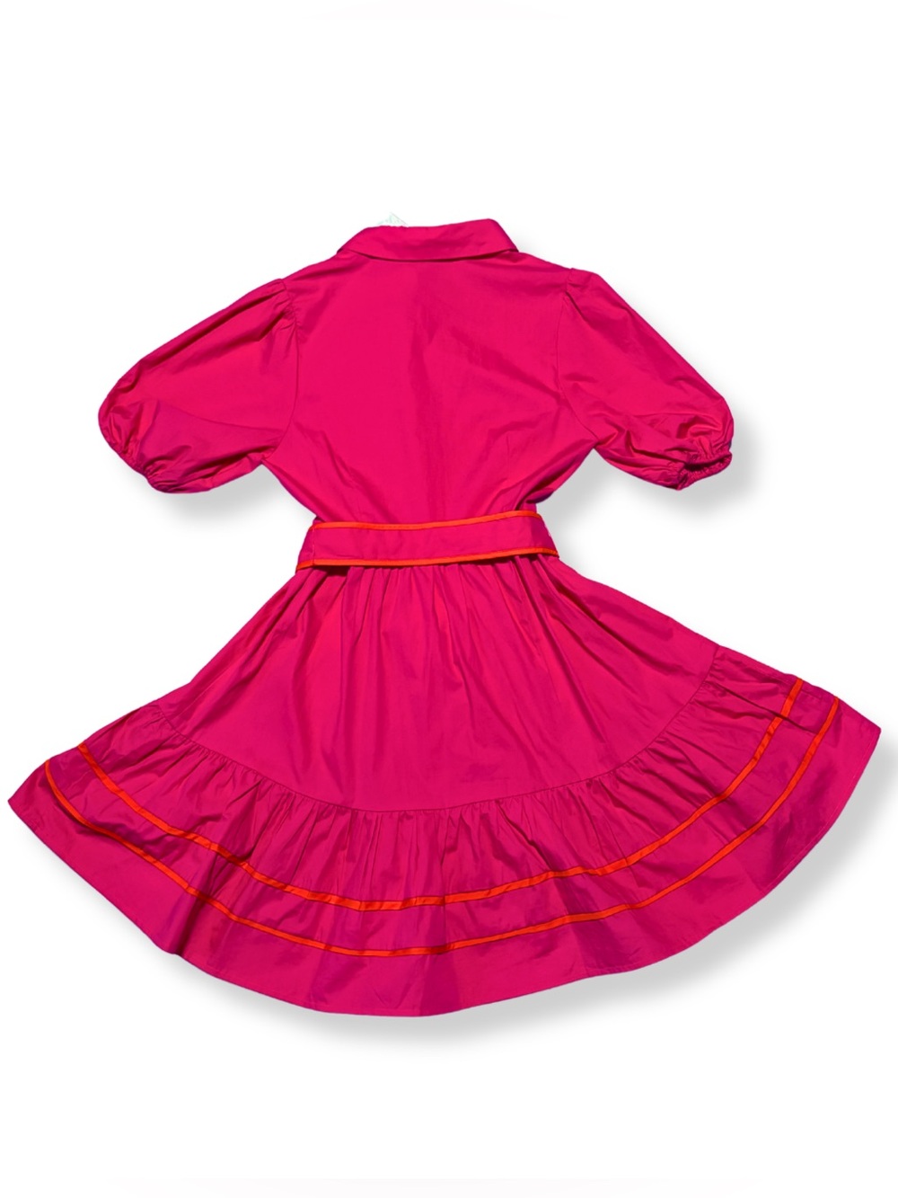 NWT Flying Tomato Hot Pink Mini Dress with Orange Trim - Picture 3 of 6